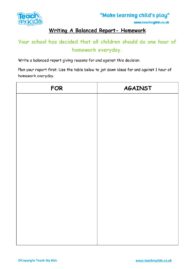Worksheets for kids - balanced-report-school-homework